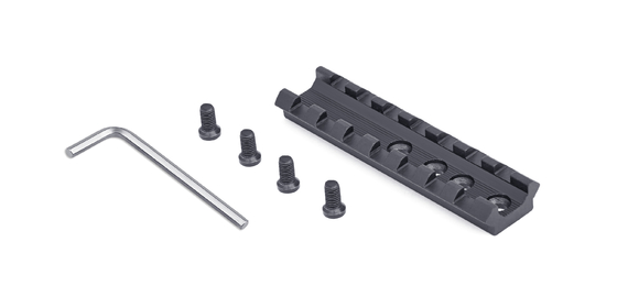 Piezas del arma del tiro del negro del carril 0.019kg de Picatinny de la escopeta de la aleación de aluminio